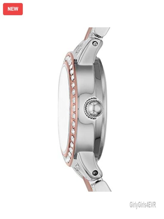 Women\'s Analog Stainless Steel Quartz Wrist Watch with Mother-of-Pearl Dial